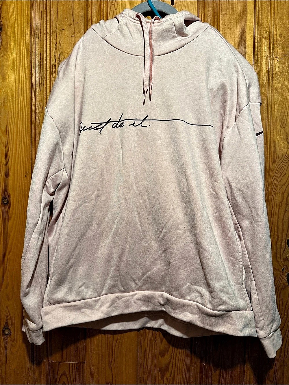 Nike Just Do It Cursive Script Hoodie Pink/Peach - Medium